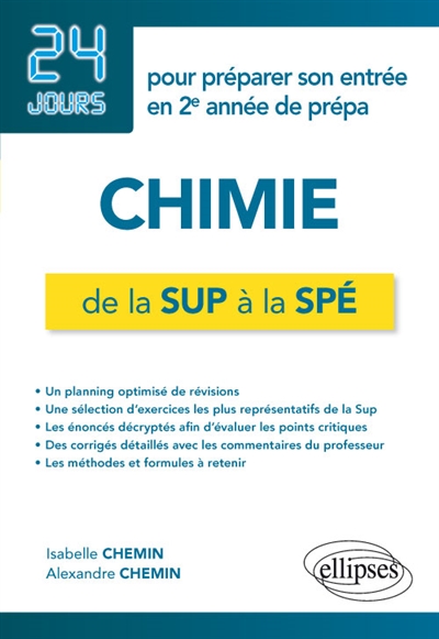 Chimie de la Sup à la Spé: 24 jours pour préparer son entrée en 2e année de prépa