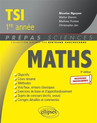 Maths TSI, 1re année: nouveaux programmes