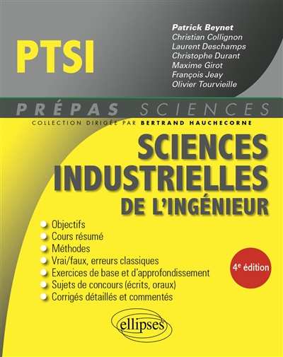 Sciences industrielles de l'ingénieur PTSI: nouveaux programmes