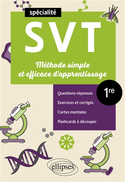 Spé SVT 1re - Méthode simple et efficace d'apprentissage - Questions-réponses, exercices et corrigés, cartes mentales et flashcards à découper
