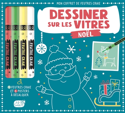 Mon coffret de feutres craie - Dessiner sur les vitres Noël NE