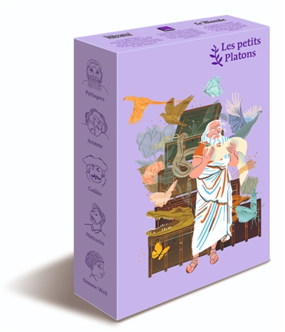 Coffret lilas grand format: Pythagore, Aristote, Galilée, Nietzsche, Simone Weil