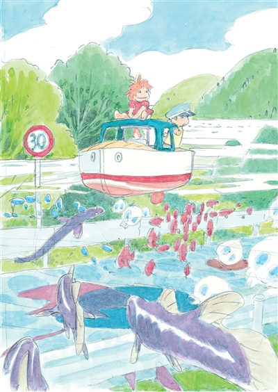 Ponyo sur la falaise: carnet Ghibli