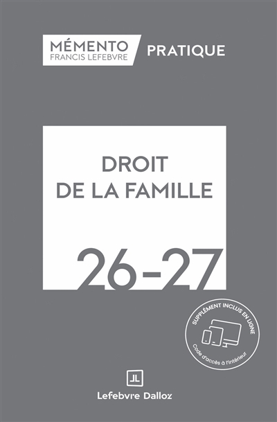 Mémento Droit de la famille 2026-2027