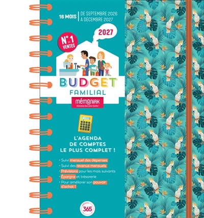 Budget familial 2027: 16 mois, de septembre 2026 à décembre 2027: l'agenda de comptes le plus complet!