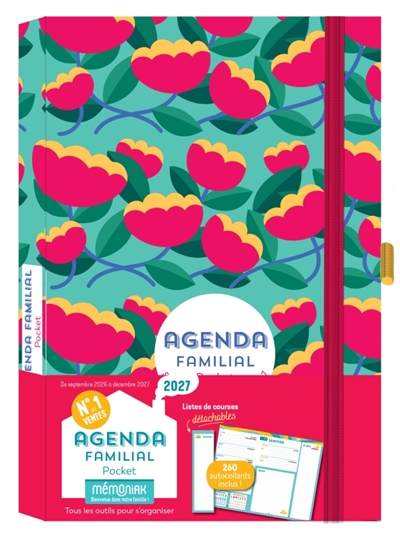 Agenda familial pocket Mémoniak 2027: de septembre 2026 à décembre 2027
