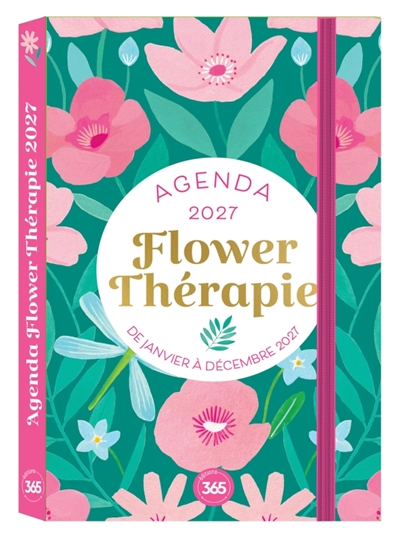 Agenda 2027 Flower thérapie pocket, janvier-décembre 2027, 12 mois