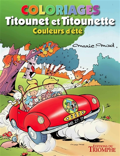 Couleurs d'été: coloriages Titounet et Titounette