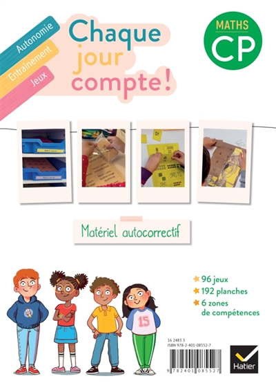 Chaque jour compte! maths CP: matériel autocorrectif: autonomie, entrainement, jeux