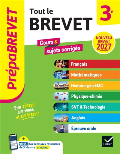 Prépabrevet - Tout le brevet 2027 - 3e (toutes les matières) - tout-en-un pour réussir sa 3e et son brevet