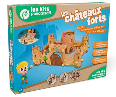 Les châteaux forts: Kit Pandacraft dès 3 ans: Construis ton incroyable château fort et joue à le défendre!