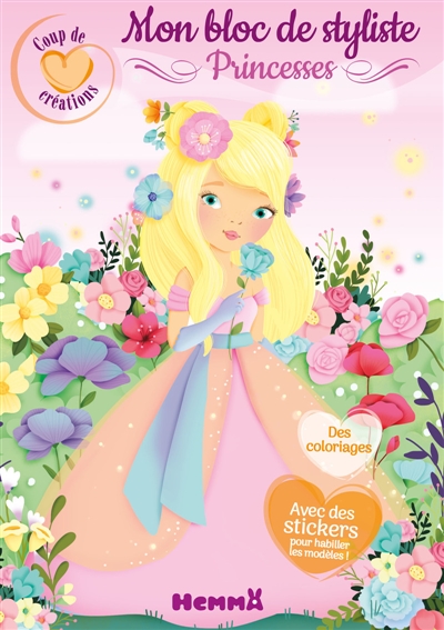Coup de coeur créations: Mon bloc de styliste: Princesses - Avec des stickers pour habiller les modèles!