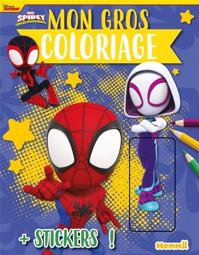 Marvel Spidey et ses amis extraordinaires: Mon gros coloriage + stickers! (Team Spidey)