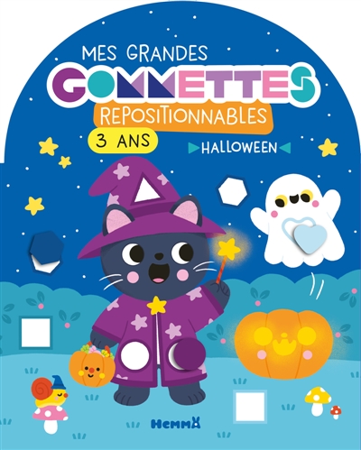 Mes grandes gommettes repositionnables: 3 ans: Halloween