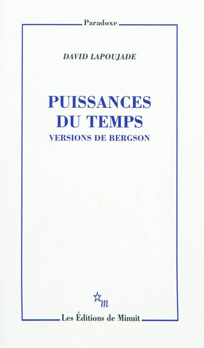 Puissances du temps: versions de Bergson