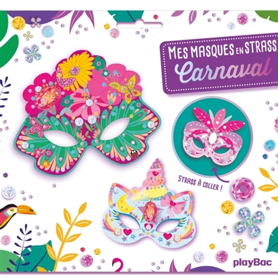 Mes masques en strass carnaval: plus de 400 strass à coller