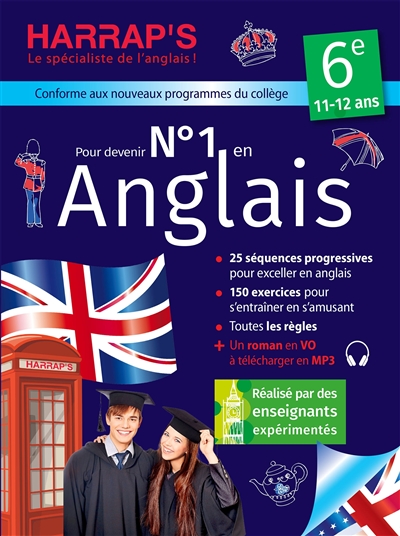 Pour devenir n° 1 en anglais 6e, 11-12 ans: conforme aux nouveaux programmes du collège