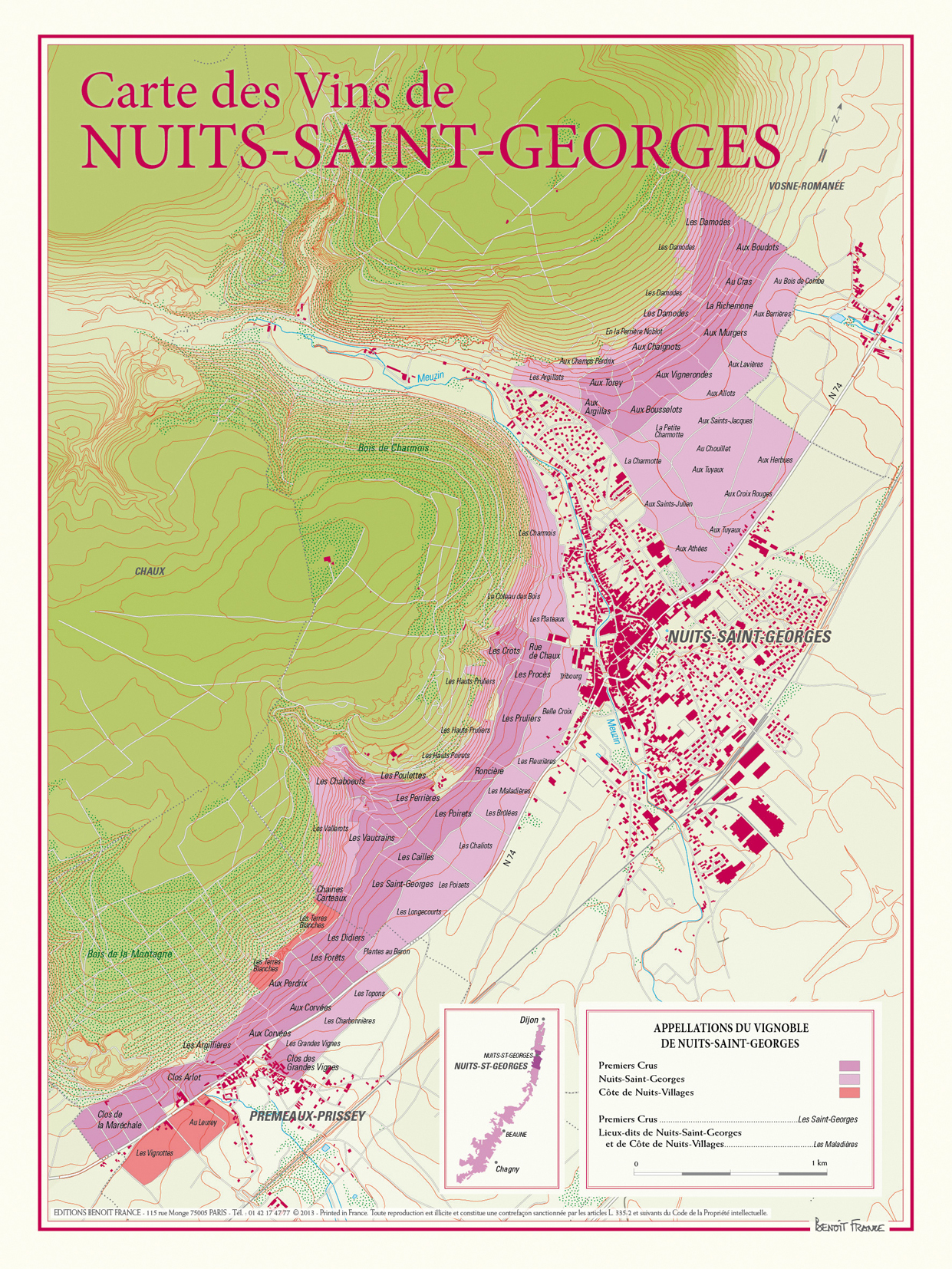 Carte des vins de nuits-st-georges