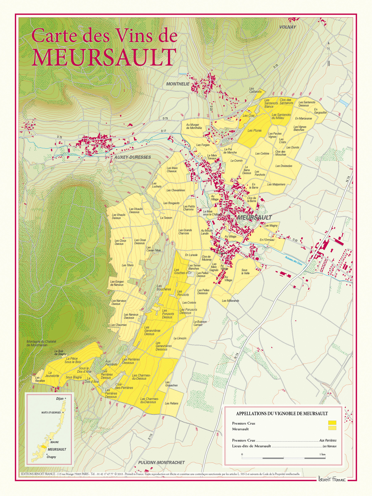 Carte des vins de meursault
