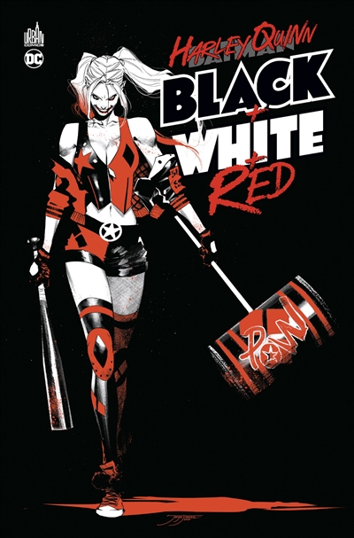 Harley Quinn black + white + red