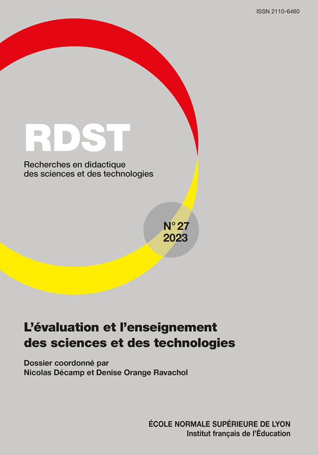 RDST: recherches en didactique des sciences et des technologies, n° 27. L'évaluation et l'enseignement des sciences et des technologies