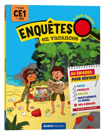 Enquêtes en vacances: 80 énigmes pour réviser: 7-8 ans, CE1 au CE2, conforme au programme