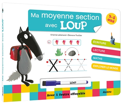 Ma moyenne section avec loup - livre-ardoise ned