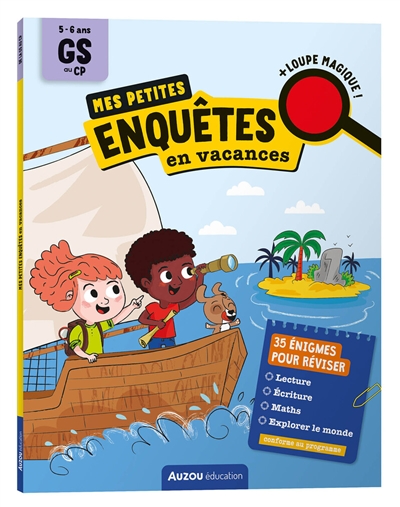 Mes petites enquêtes en vacances: 5-6 ans, GS au CP: + loupe magique!