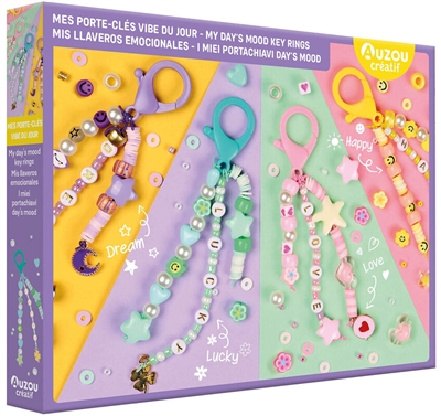 Coffret Artiste Auzou 4 Porte-clés Vibe Du Jour Diy Multicolore