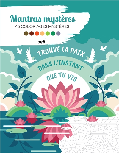 Mantras mystères - 45 coloriages mystères - Avec des pages détachables!