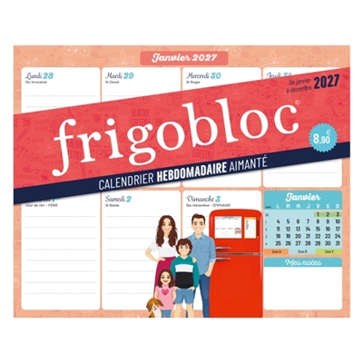 Frigobloc Planning hebdomadaire: Calendrier organiseur familial (de janv. à déc 2027): L'organisation familiale sur mesure