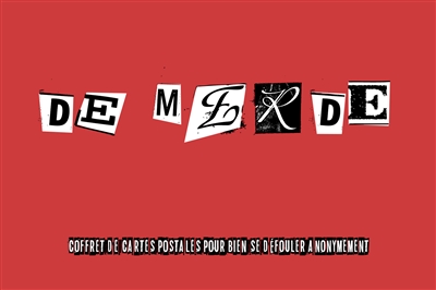 De merde: assortiment de 8 cartes postales anonymes à envoyer à vos ennemis