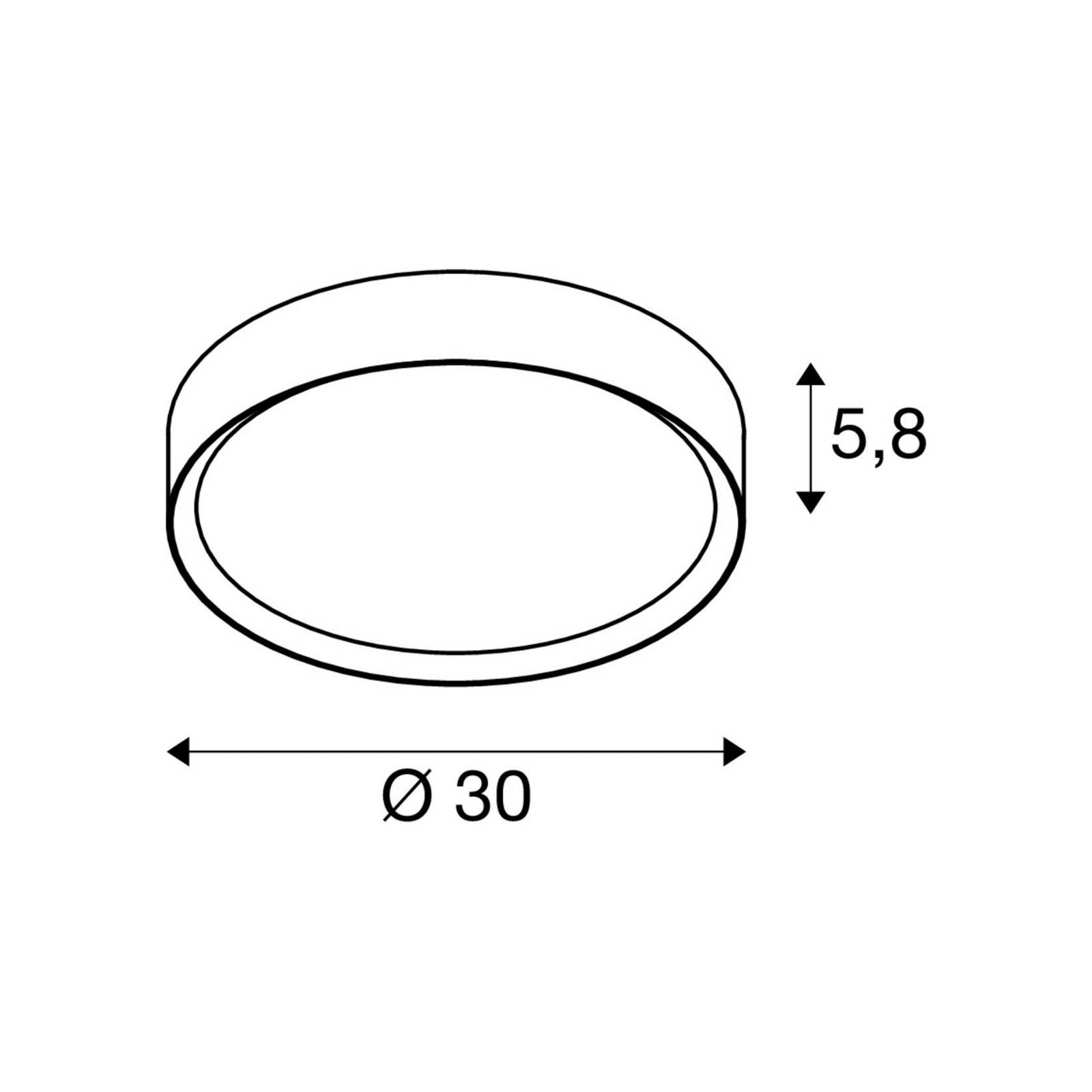 SLV Plafonnier LED Decona, Ø 30 cm, blanc/doré, métal