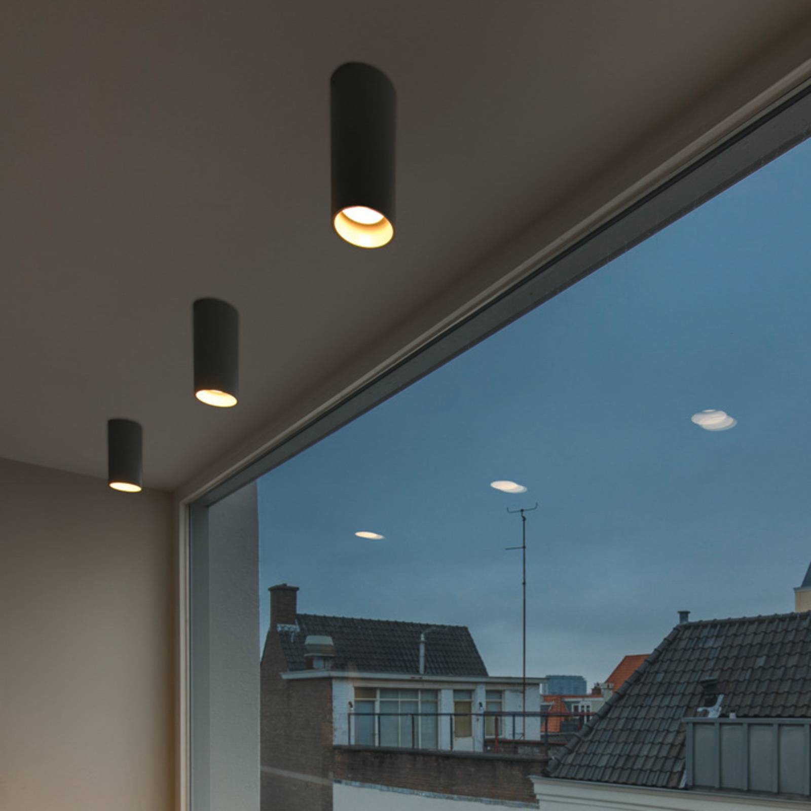 SLV Asto Tube downlight GU10 à 1 lampe noir