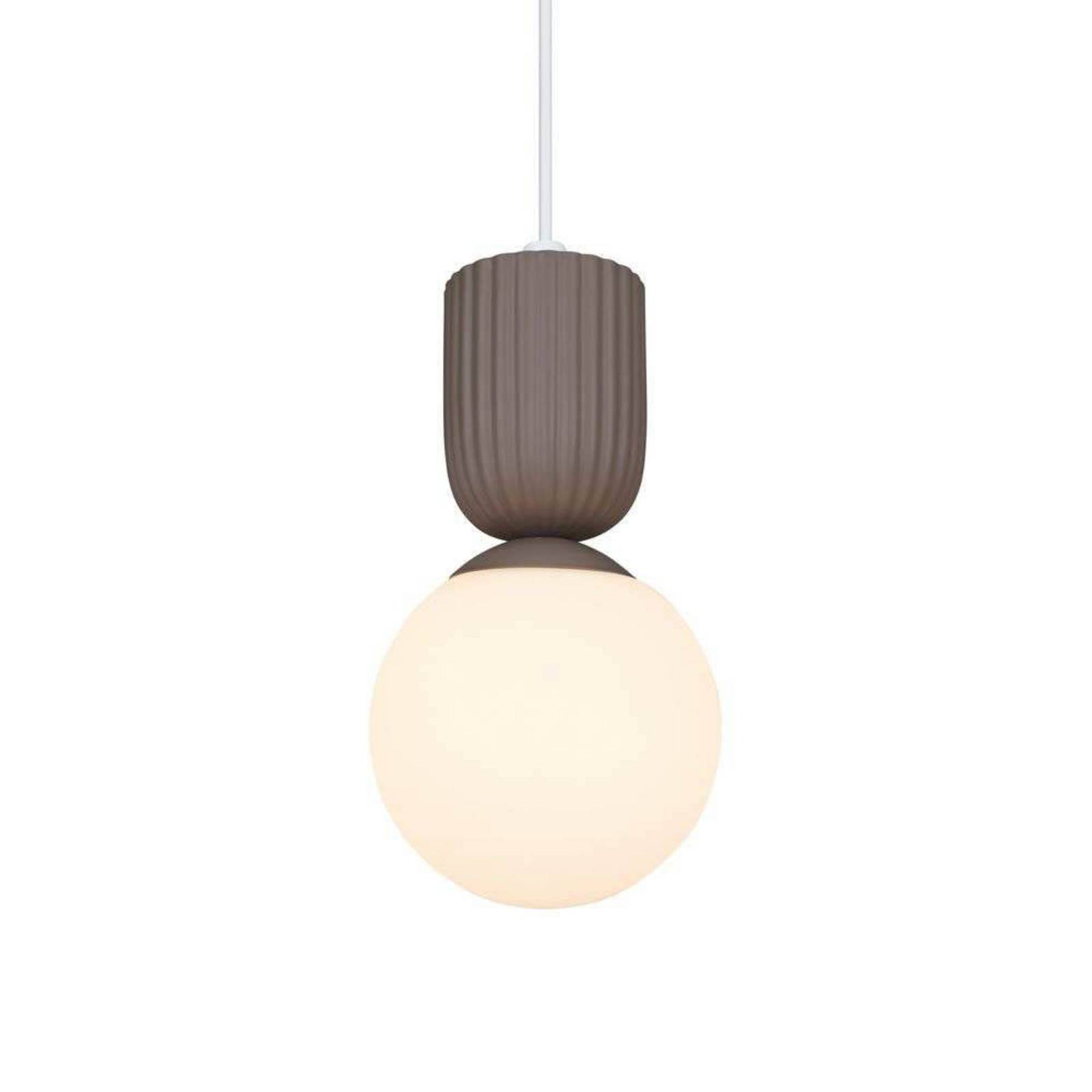 Nordlux Suspension Sadie, marron clair, Ø 15 cm, verre/céramique