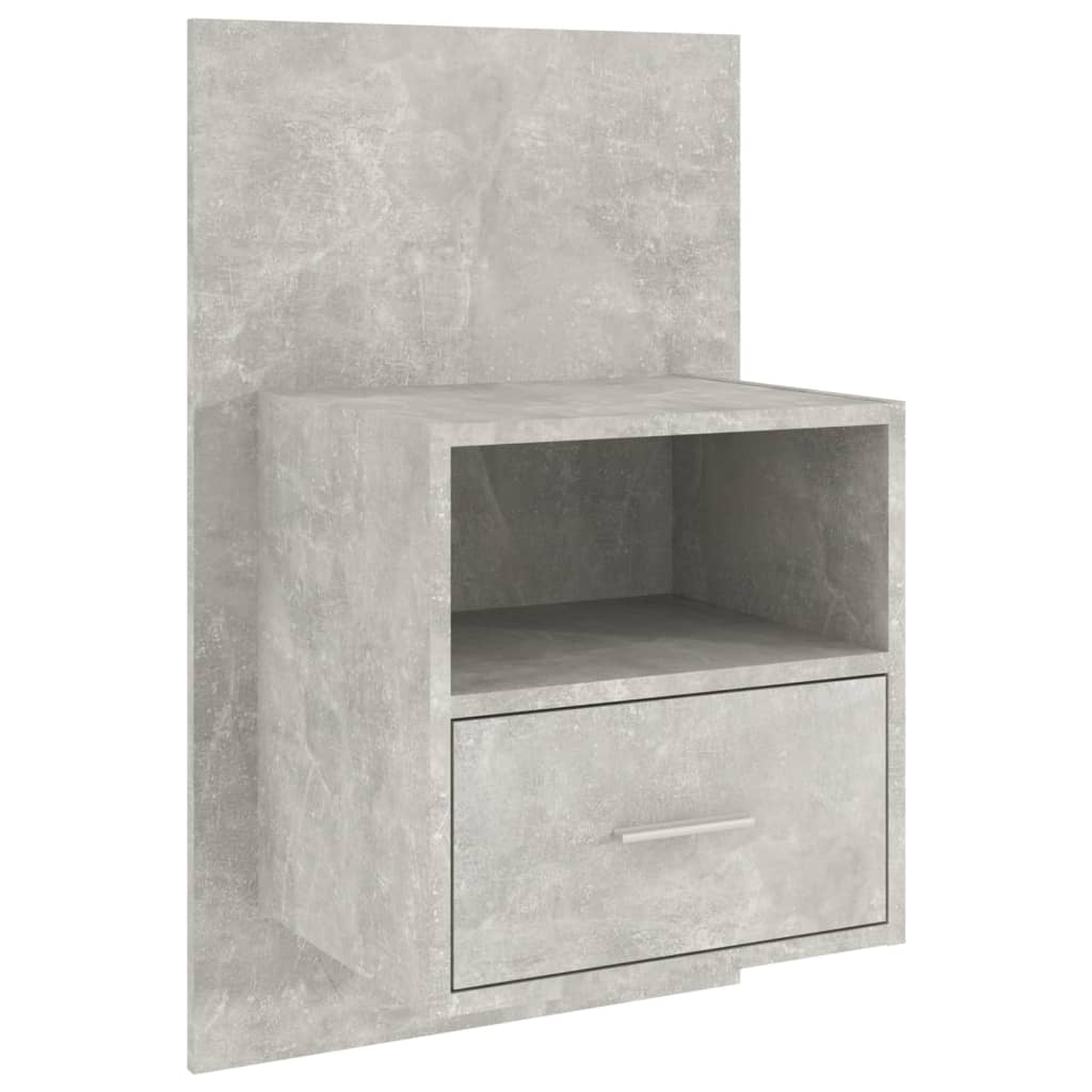 Table De Chevet Murale Avec Tiroir Et Compartiment Ouvert 48,5 X 32,5 X 80 Dec034293