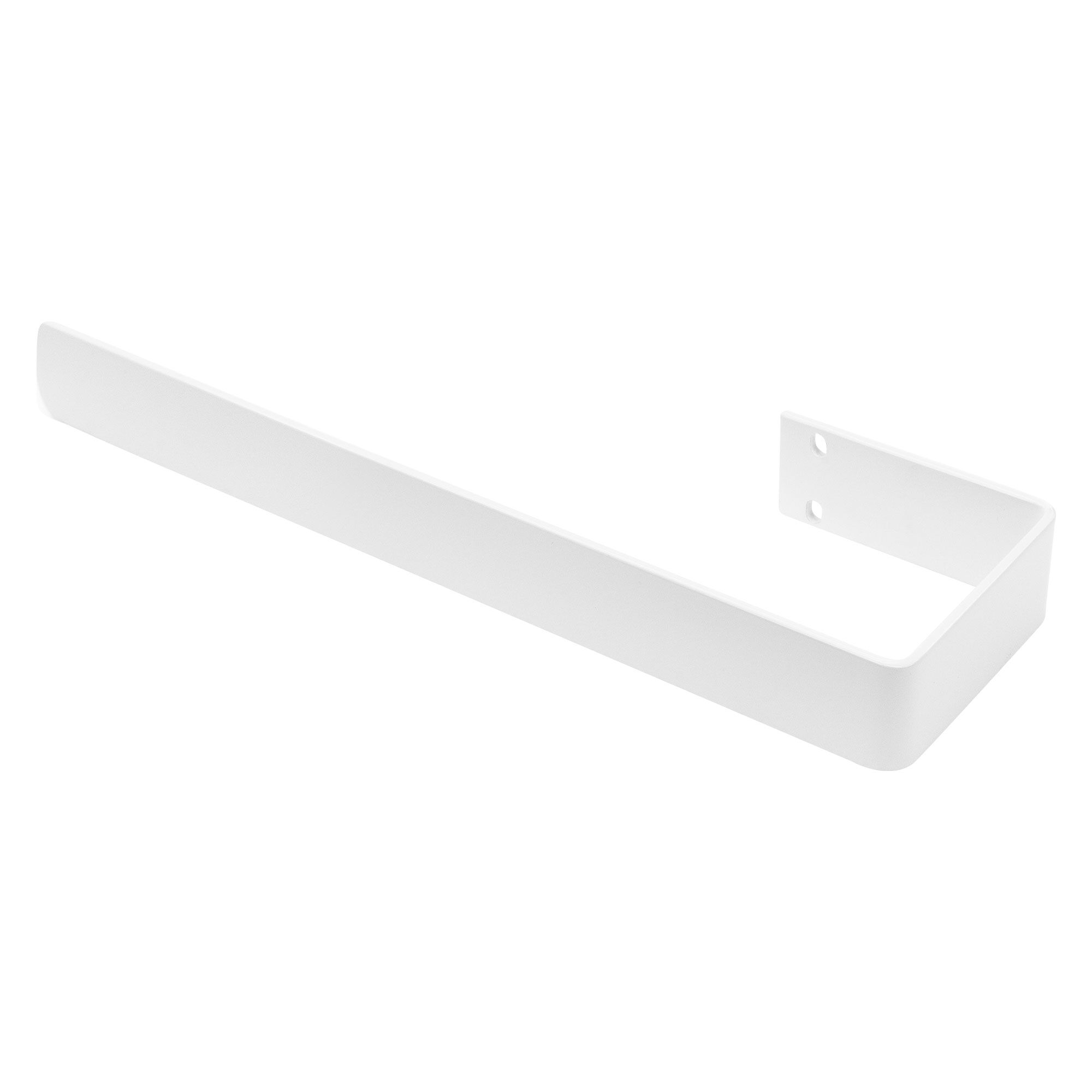 Luxebath Porte-serviettes Mural 38 Cm, Barre Porte Torchons En Acier Thermolaqué, Support Pour Draps Salle De Bain Et Cuisine, Fixation Murale Simple, Épaisseur De 4 Mm, Design Moderne, Blanc