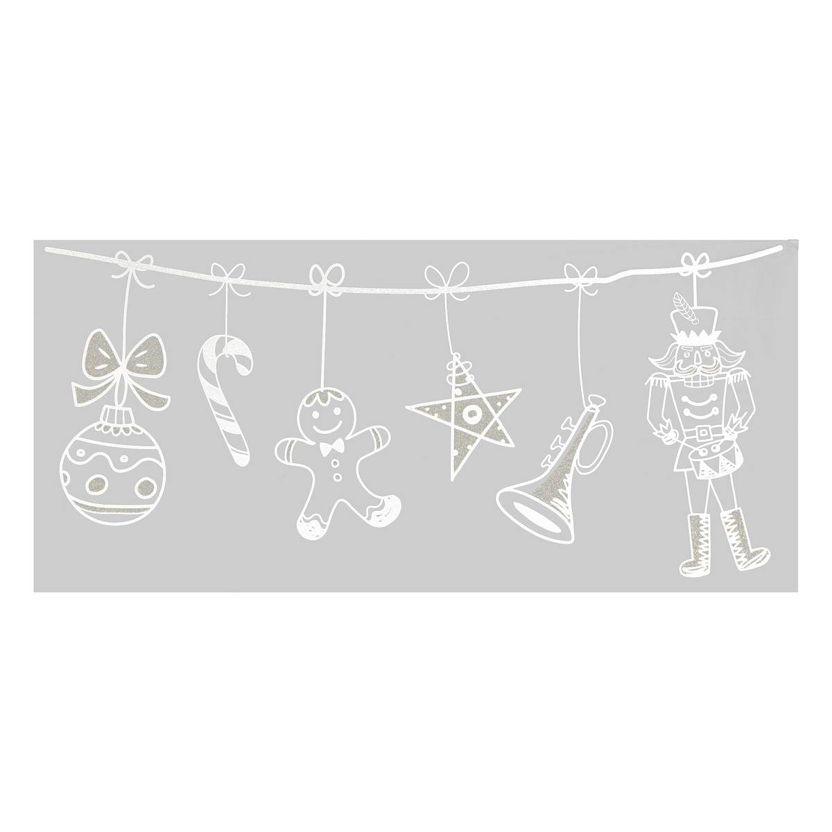 Décoration De Vitre De Noël Guirlande 49 X 23 Cm - Feeric Lights & Christmas