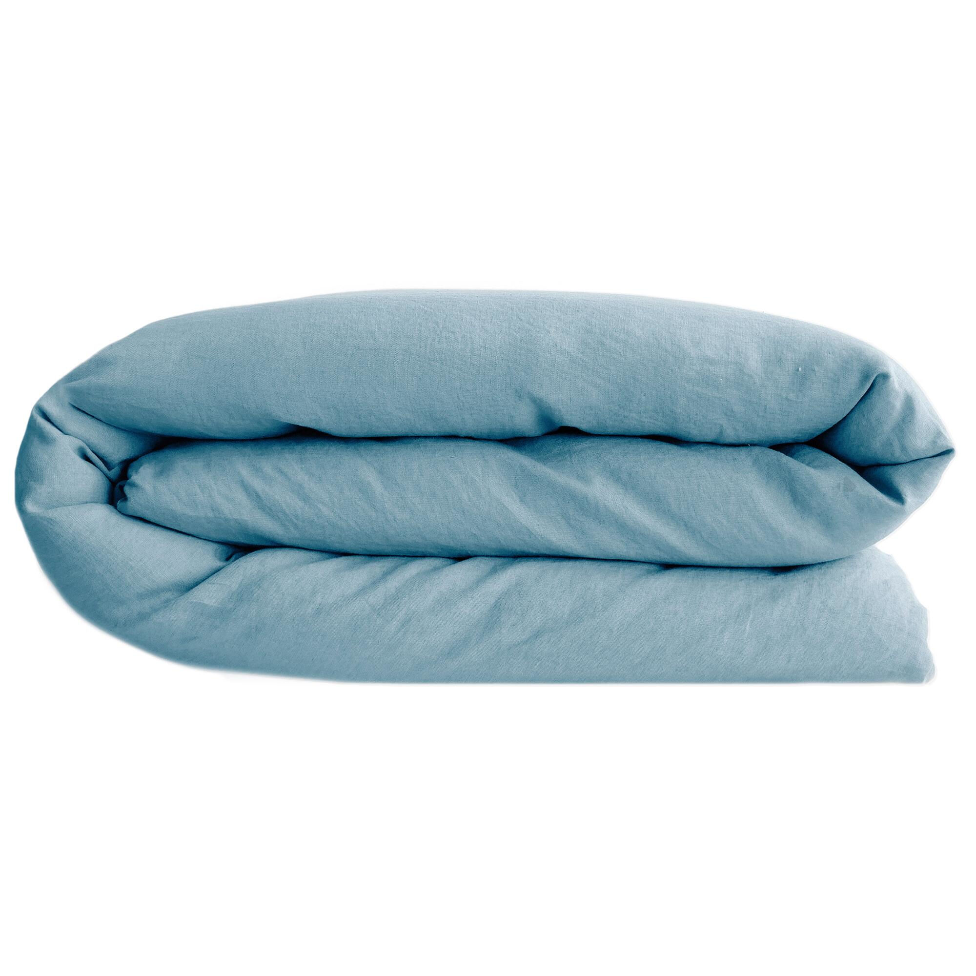 Linnea Sonate Housse De Couette Bleu Lin 200 X 200 Cm