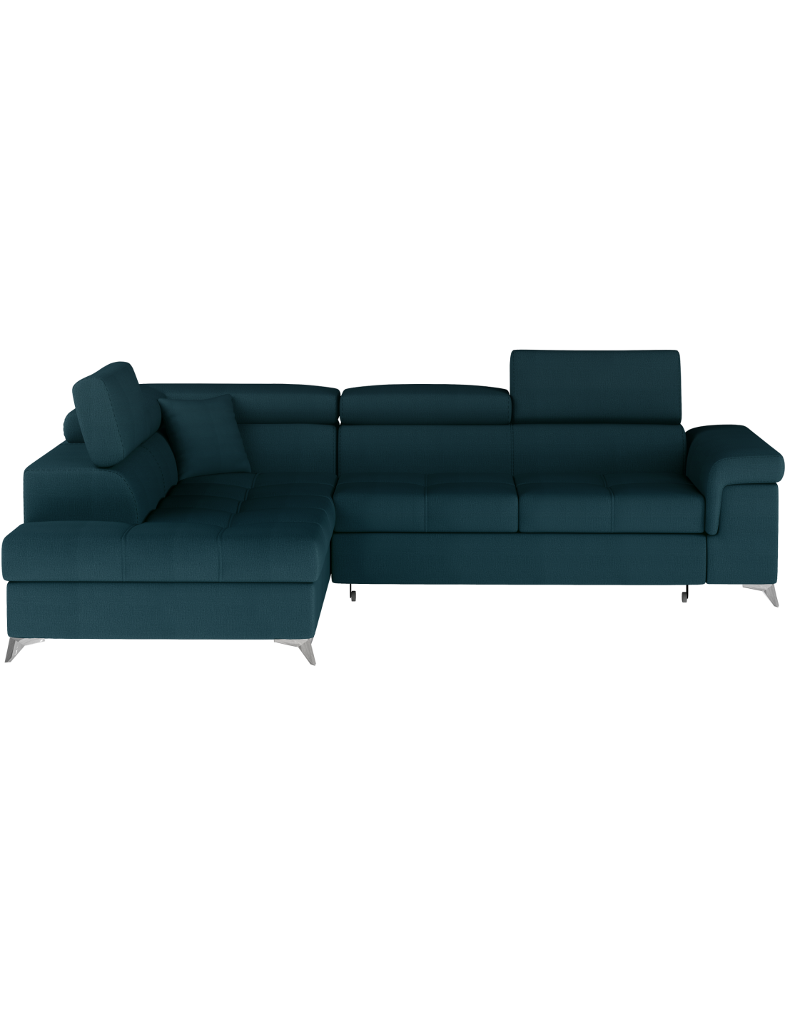 Canapé D'Angle Convertible Palazzo 4 Places Bleu Foncé - Angle Gauche Avec 1 Coussin