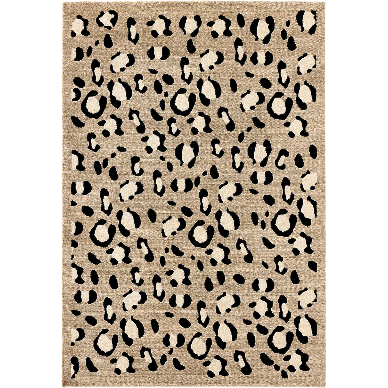 Tapis Intérieur Motif Léopard Tissé Machine 80 X 150 Cm - Densité 1850 - Hauteur De Fil 10 Mm - Entretien Facile - Nazar