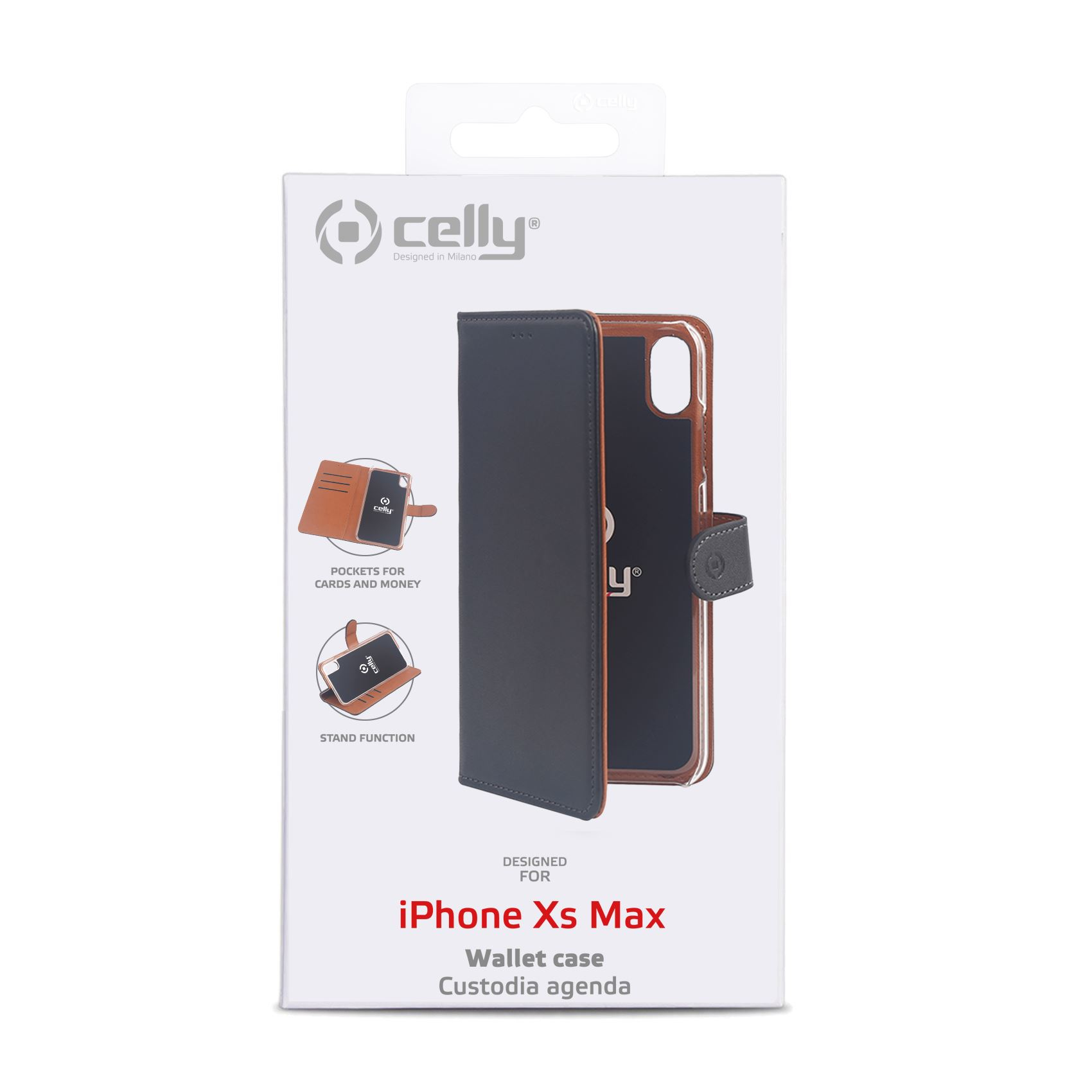 Celly Wally999 Coque De Protection Pour Téléphones Portables 16,5 Cm (6.5") Étui Avec Portefeuille Noir