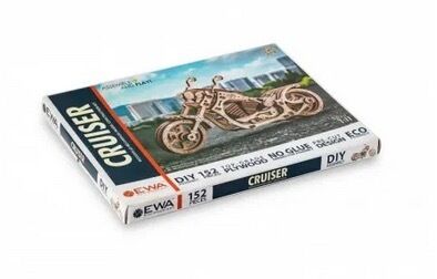 Maquette Moto Cruiser Graine_creative 220 X 120 X 80 Mm Multicolor Bois