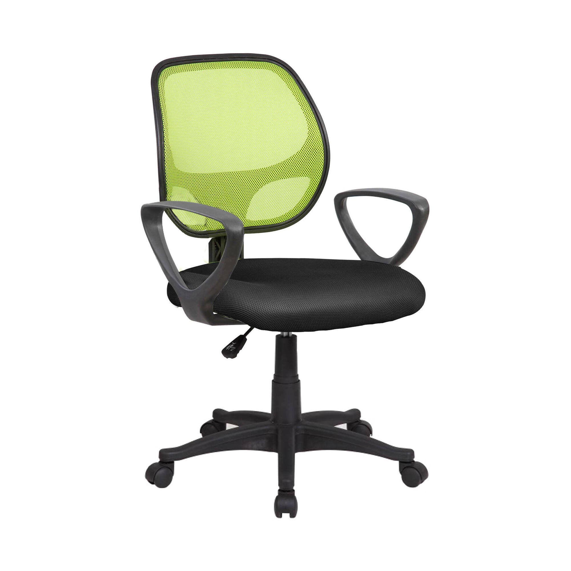 Chaise De Bureau,vert Noir,55.5x57h100 Cm