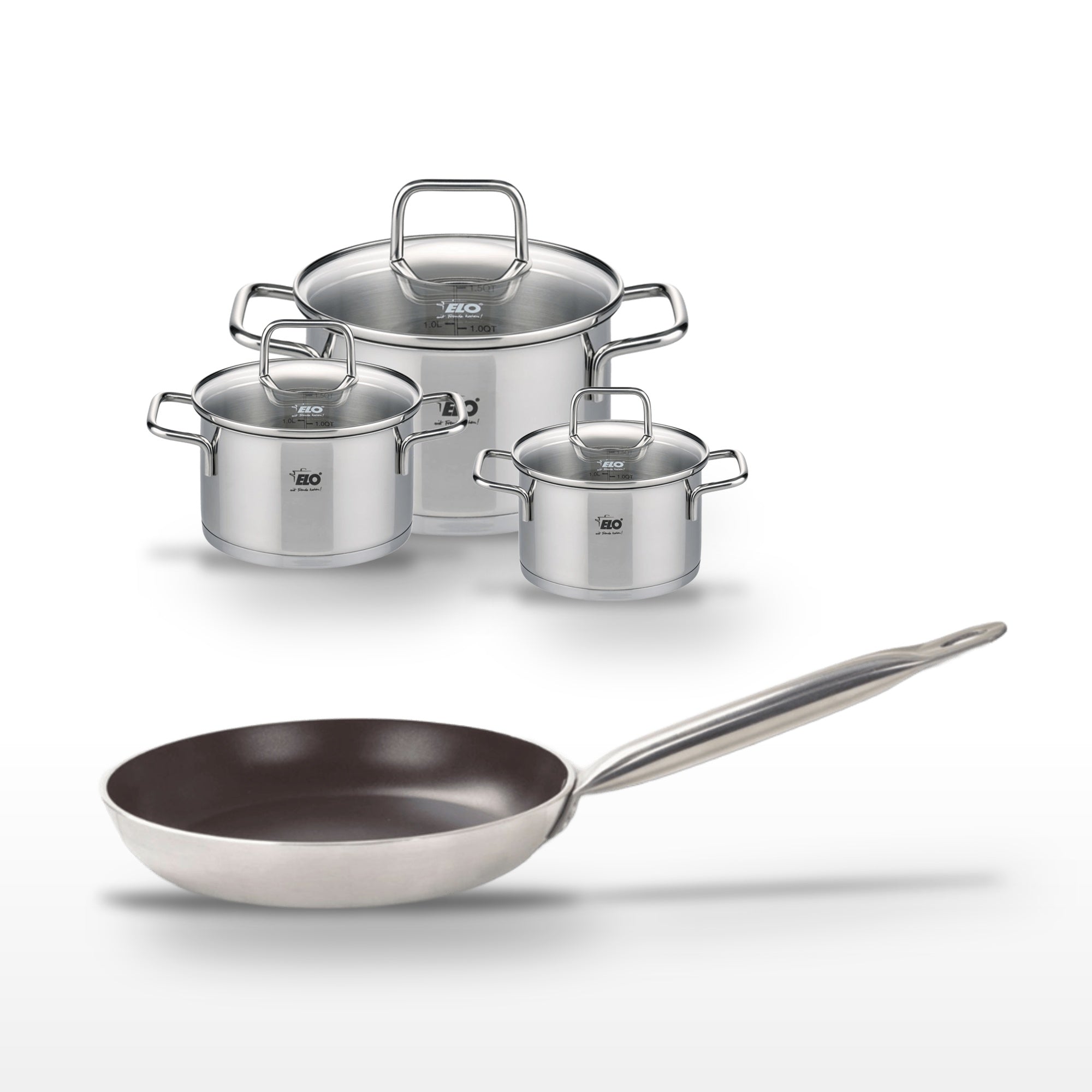 Batterie De Cuisine 1 Poêle 28cm + 3 Faitouts Bistro Line