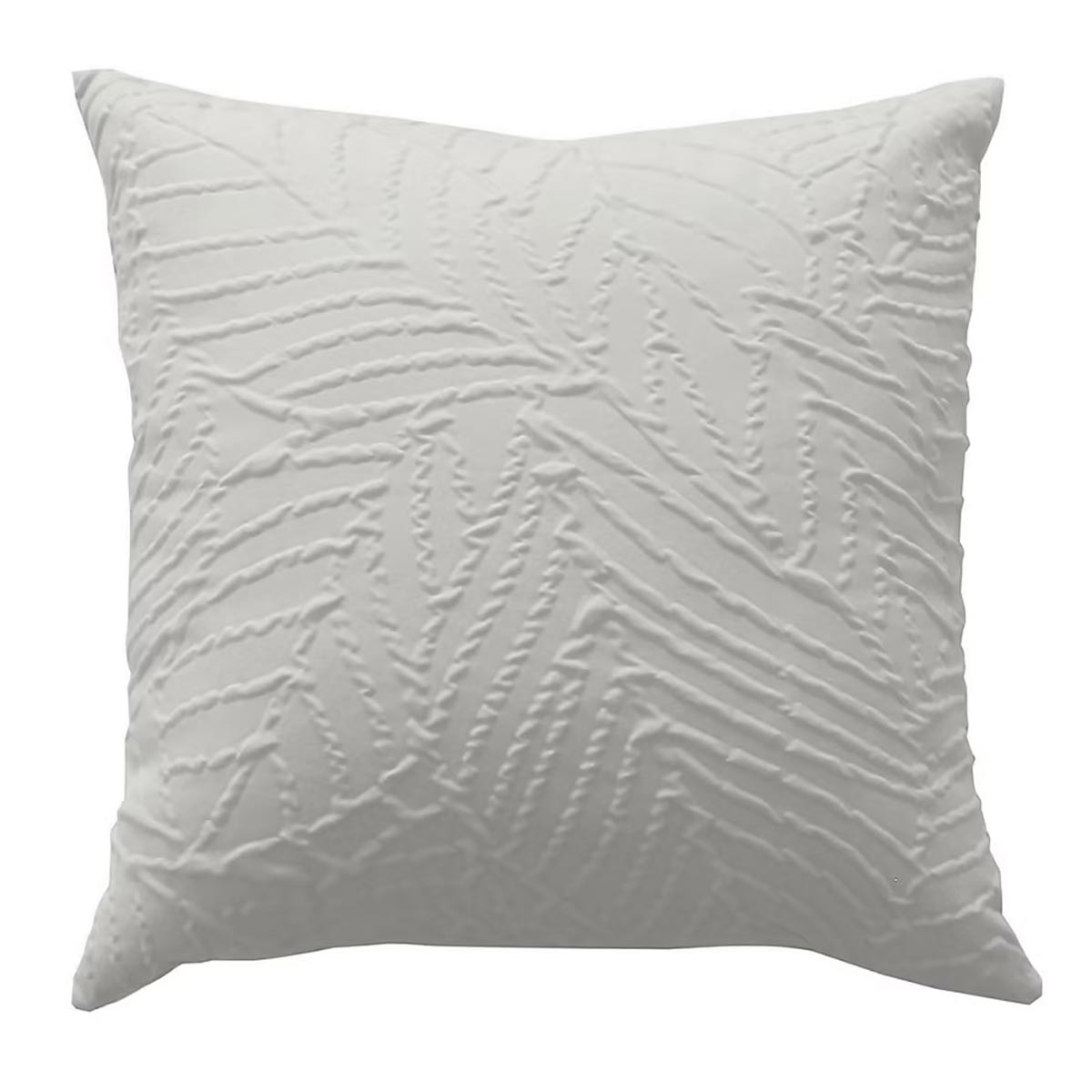 Coussin Déco Effet Gaufré "karabane" 40x40cm Écru