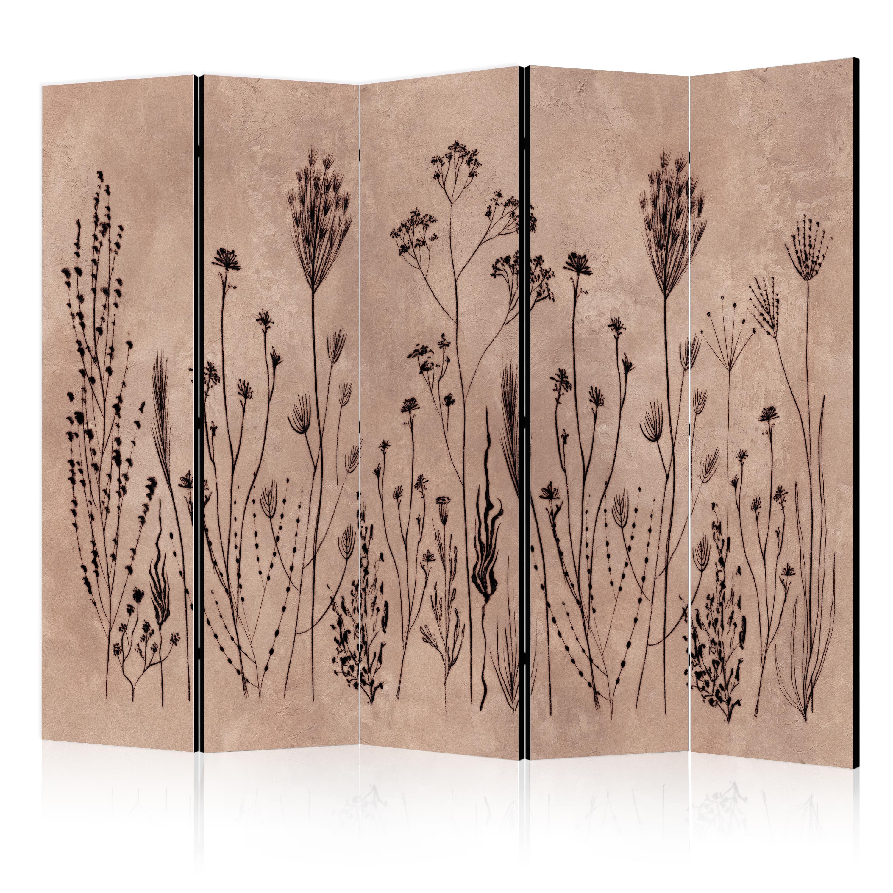 Paravent -fleurs De Champ Délicatesen Technique De Lavage À La Chaux 225x172