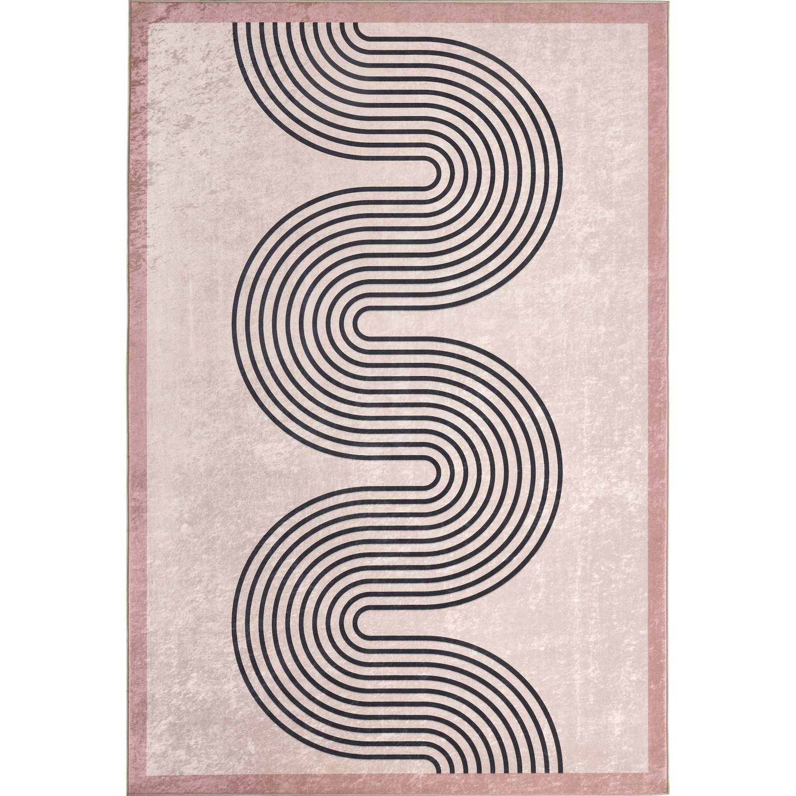 Tapis Moderne Beige Antidérapant Lavable En Machine - 200 X 290 Cm