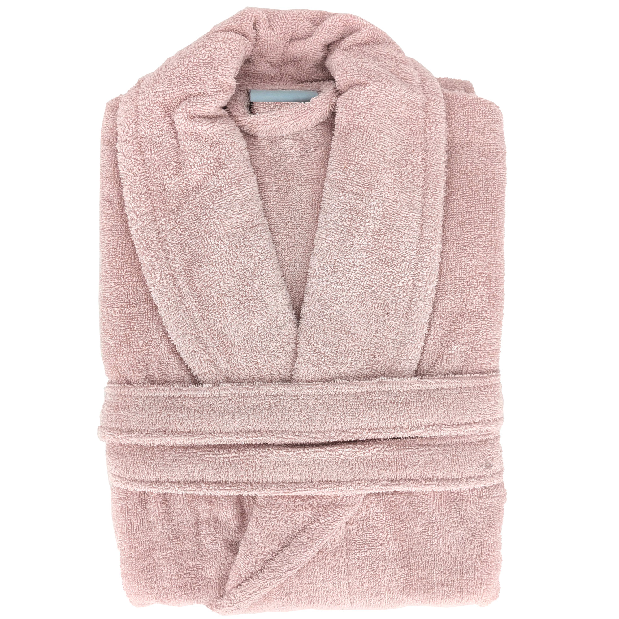 Peignoir Col Châle Naia Éponge Coton Taille M Rose