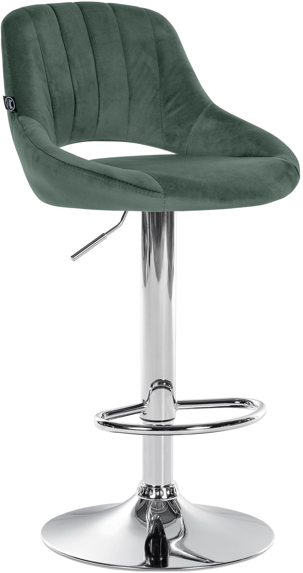 Tabouret De Bar Milet Velours Chrome Vert